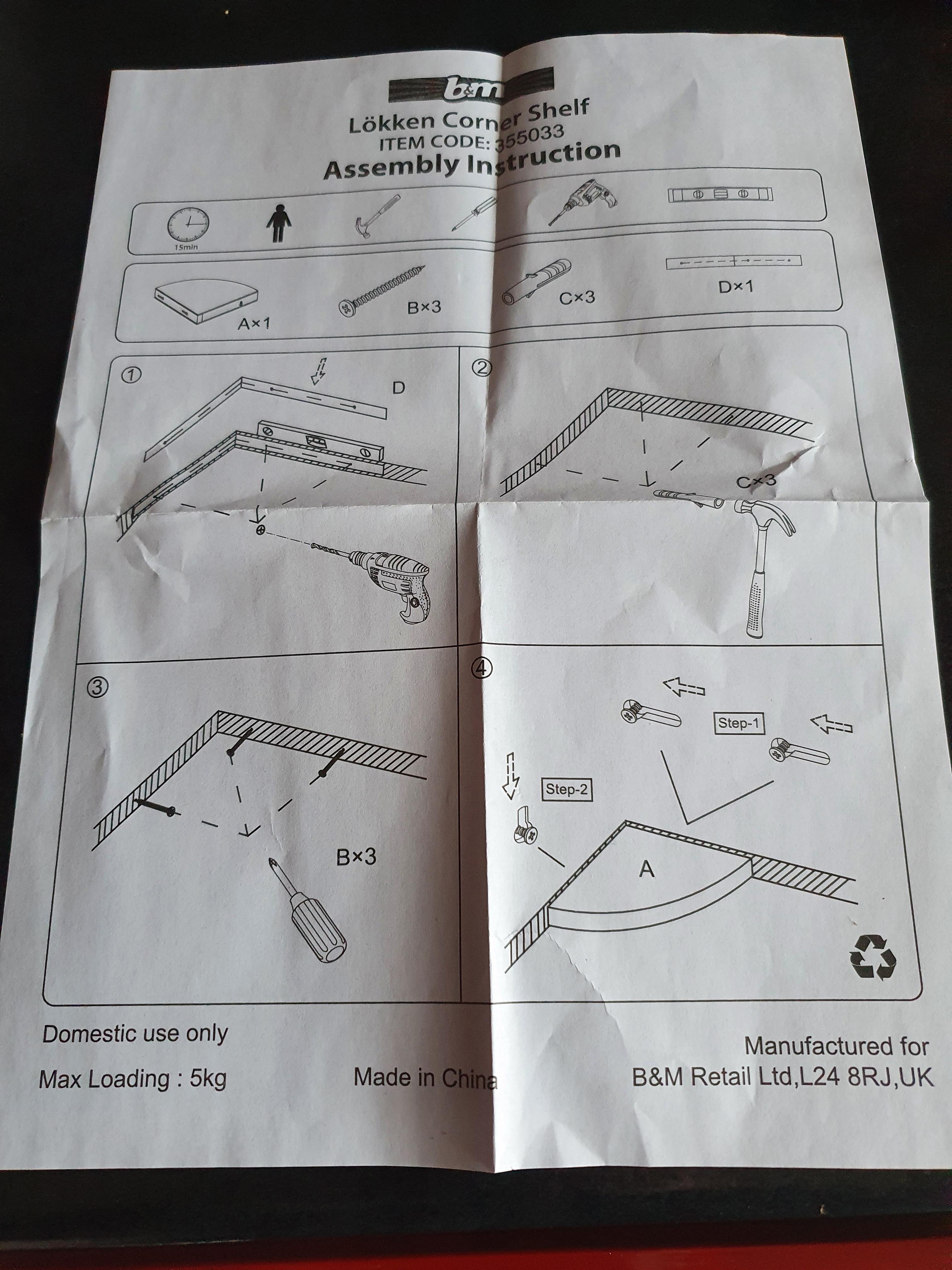 RAHOMESTORE® New Contemporary Lokken Corner Shelf Grey Amazon.co