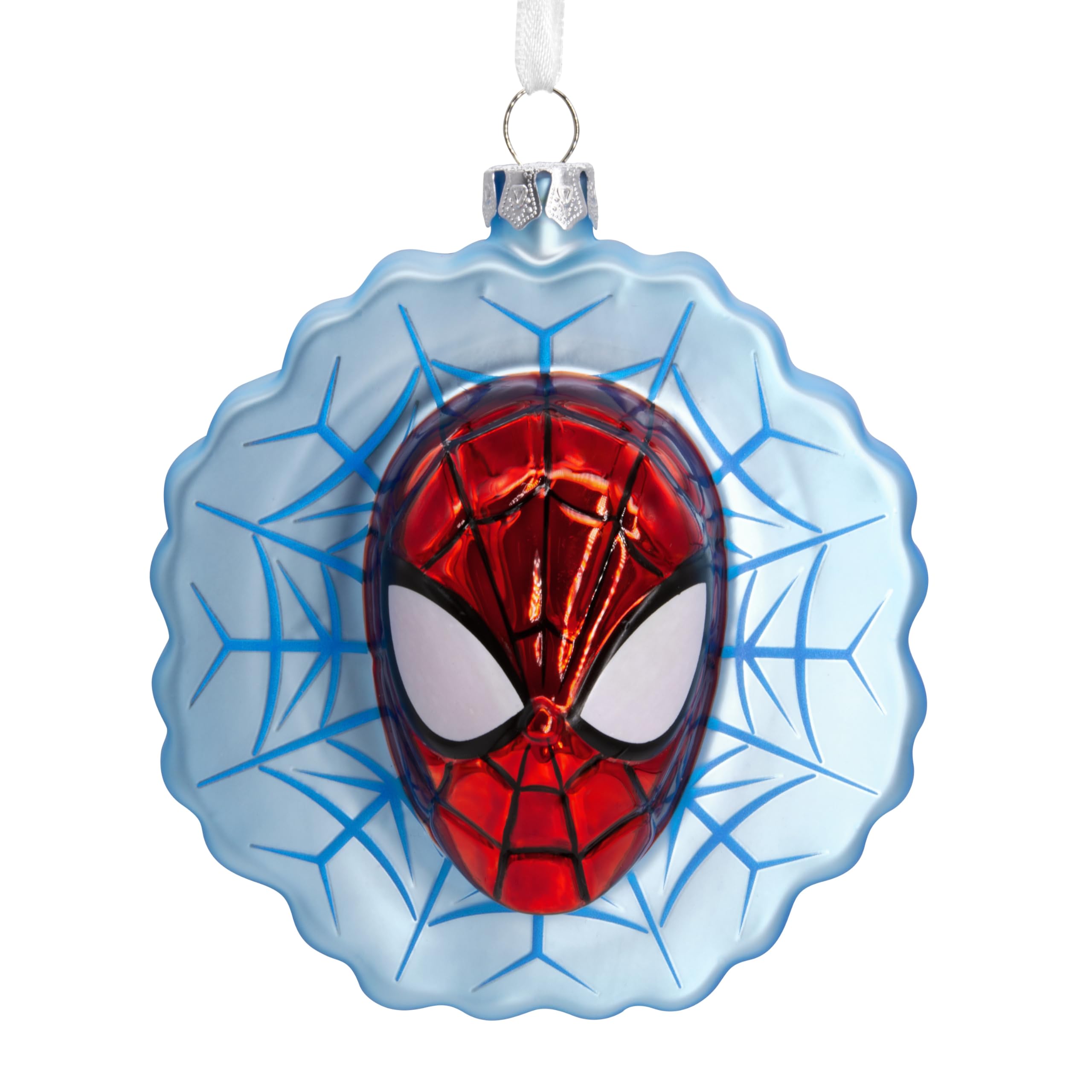 Hallmark 2024 Blown Glass Spiderman Marvel Spider-Man Blown Glass Christmas Ornament
