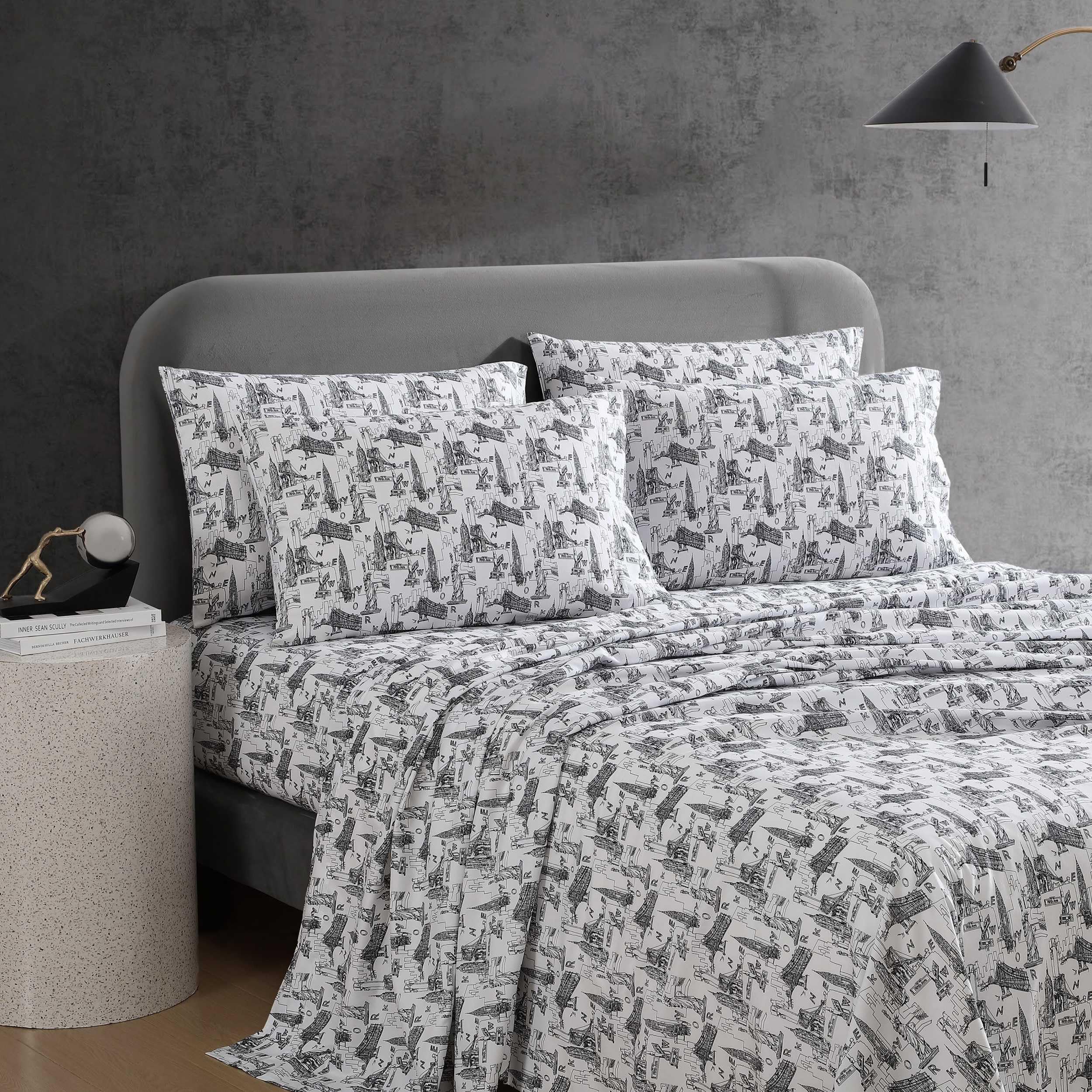 Kenneth Cole King Sheet Set – Super Soft Microfiber, Wrinkle-Resistant, Oeko-Tex Certified (Grey)