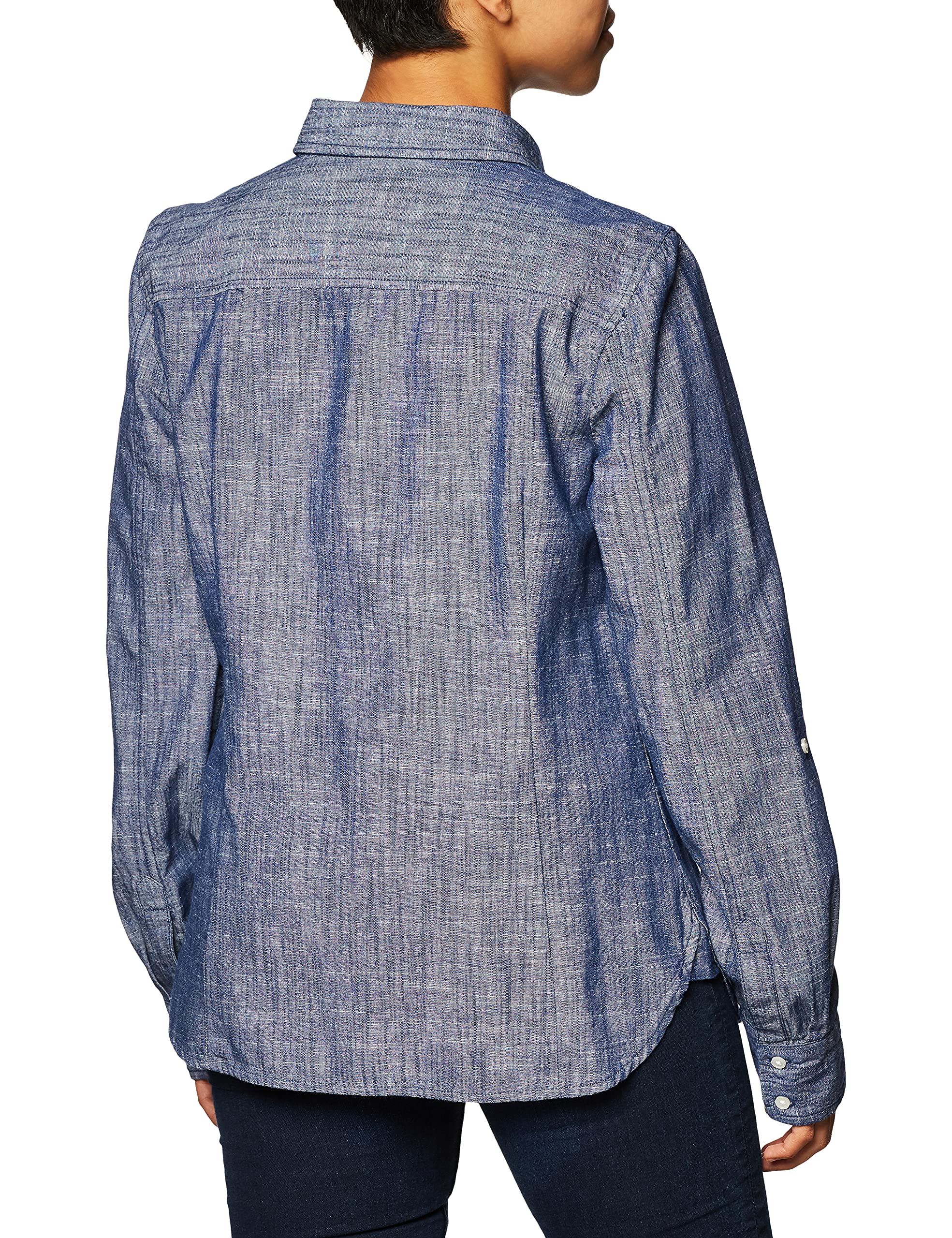 Tommy Hilfiger Chemise À Languette Roulante-Chambray Bouton Bas Femme