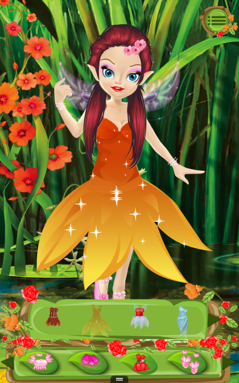 forest fairy dress up game Seraphina the Fire Fairy