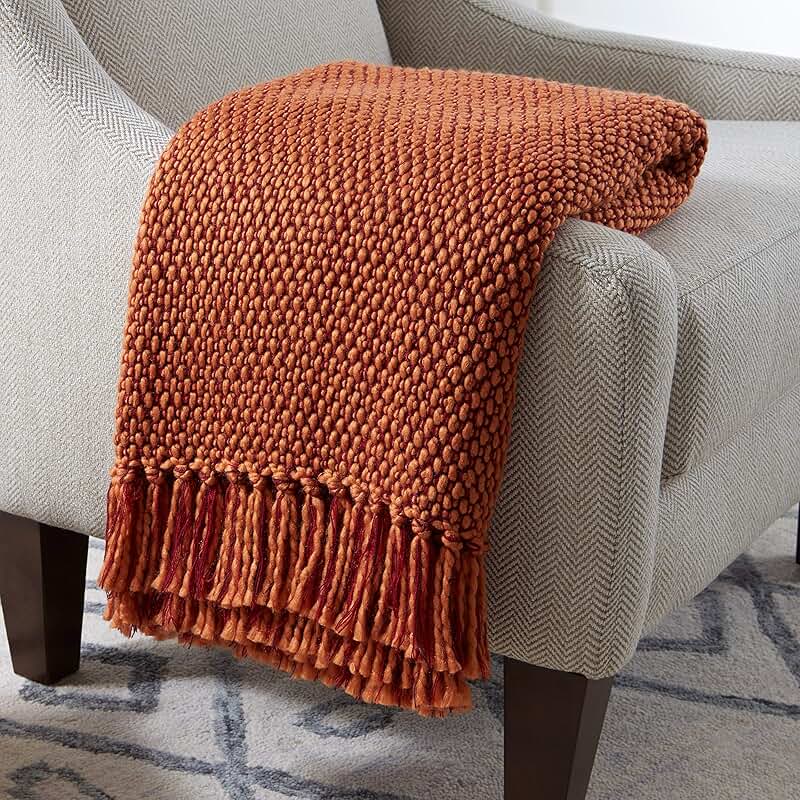 camel colored throw blanket
