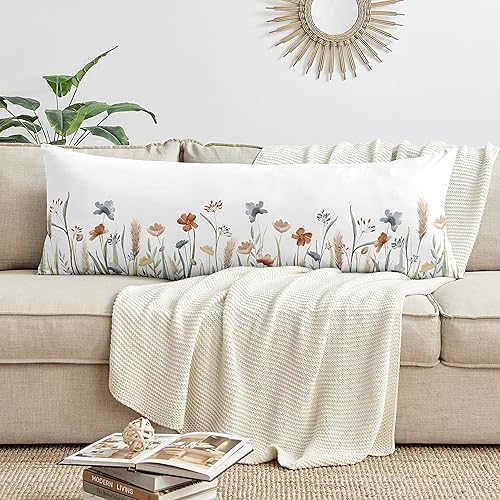 Sweet JoJo Designs - Funda de almohada decorativa con diseño de flores silvestres y bohemio estilo bohemio con estampado floral y flores silvestres