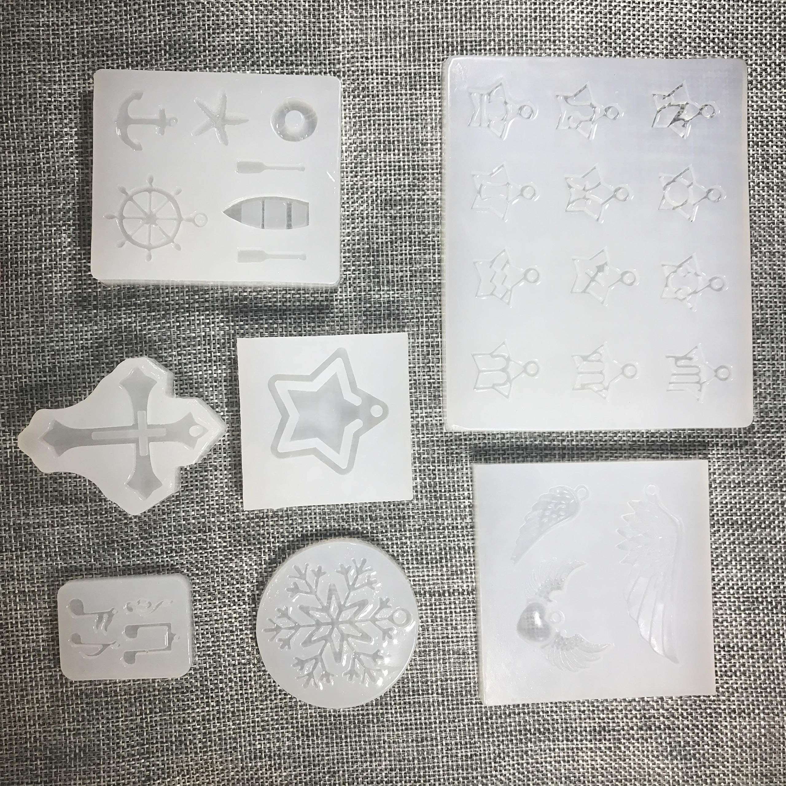 30 ml * 5 żywica epoksydowa UV 21 silikonowe formy 24 brokatowe cekiny pęseta do naszyjników DIY bransoletki zawieszki klejnot łoś płatek śniegu granatowa kotwica krzyż pentagram tworzenie notatek