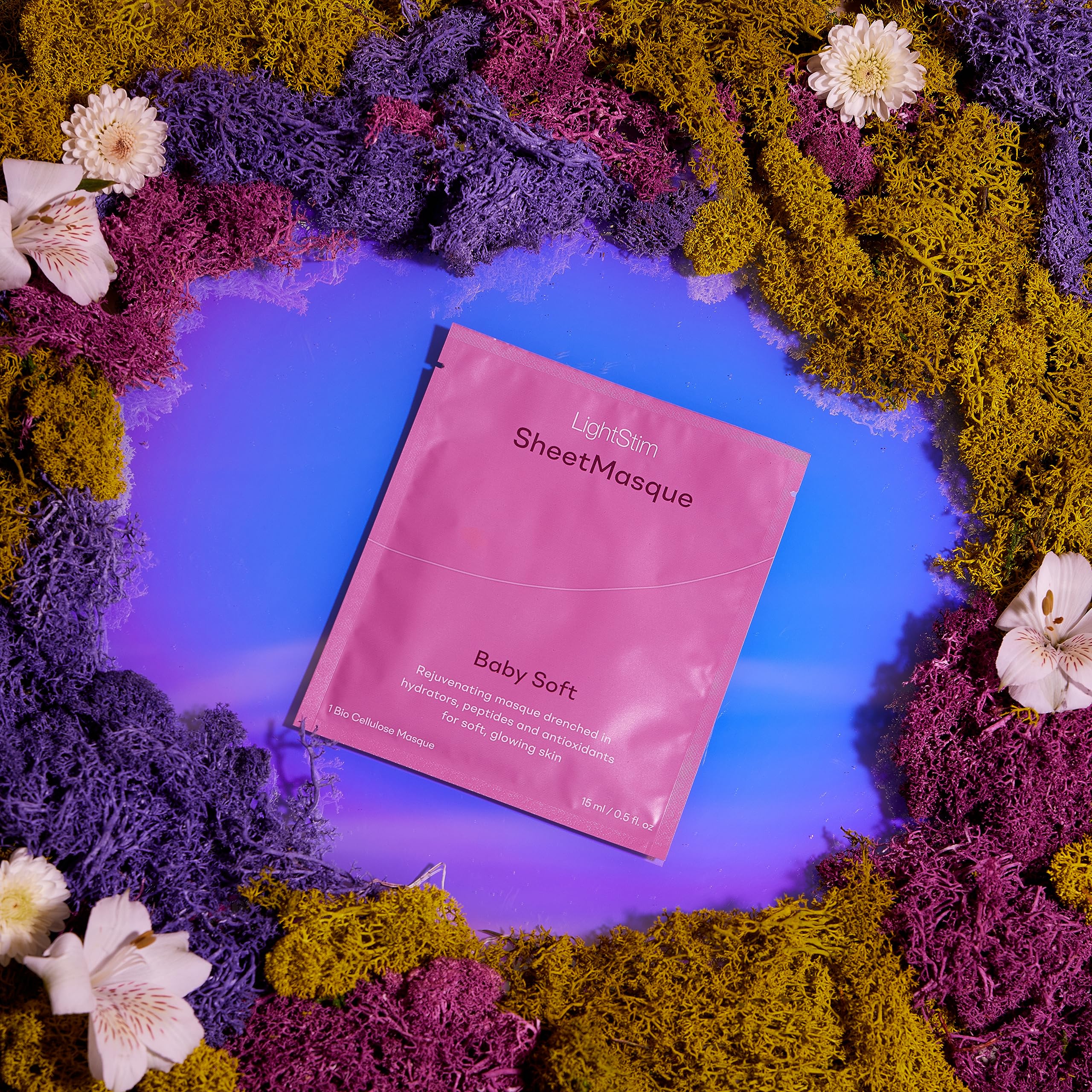 LightStim SheetMasque Rejuvenating, Breathable, Bio Cellulose Mask Drenched in Hydrators, Peptides, and Antioxidants to Soften Lines and Reduce Redness for Glowing, Healthy-Looking Skin