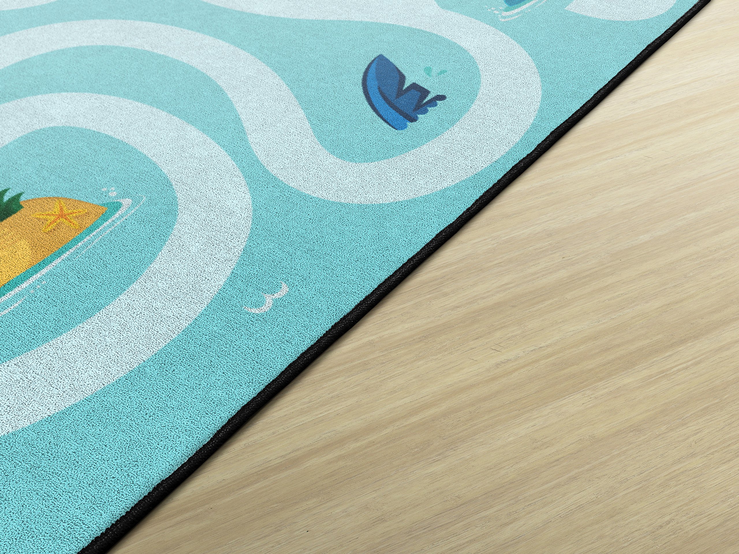 Flagship Carpets Pirate Maze Multicolor Children's Educational Rug for Home Learning Area or Classroom Mat, Kids Playroom or Bedroom Carpet, 5' x 8'