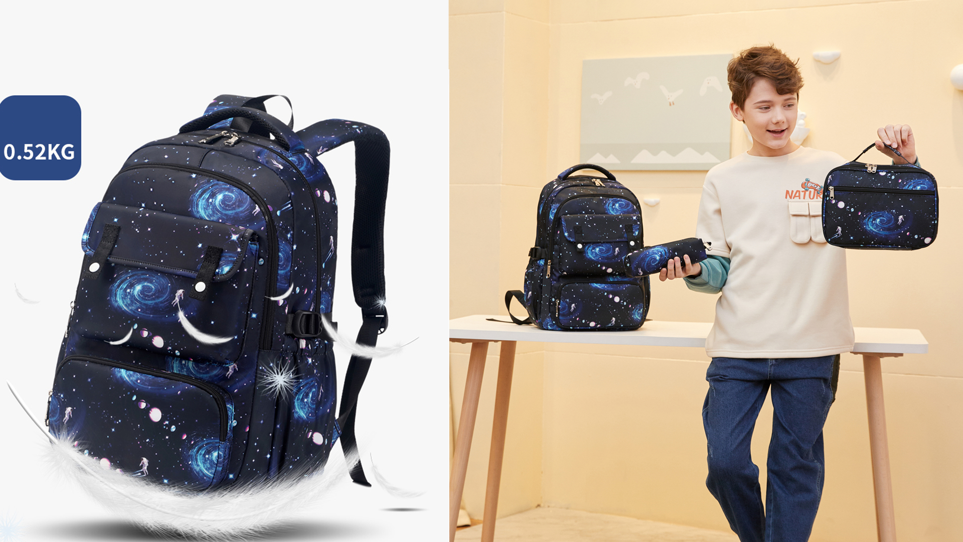 完売品　新品　MILKBOY SPACE BAG スペースバッグ　UFOバッグ Amazon.com | Mildame Galaxy Backpack for Boys with Lunch Box Set