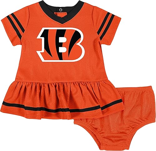Gerber Vestido de jersey y cubierta de pañales para niñas del equipo de la NFL