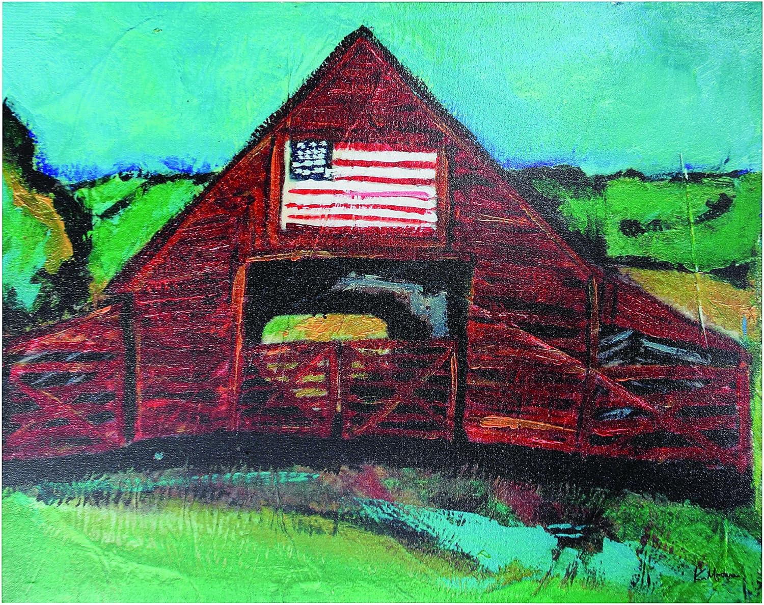 Creative CoOp DA2240 Urban Homestead Canvas Art with Barn