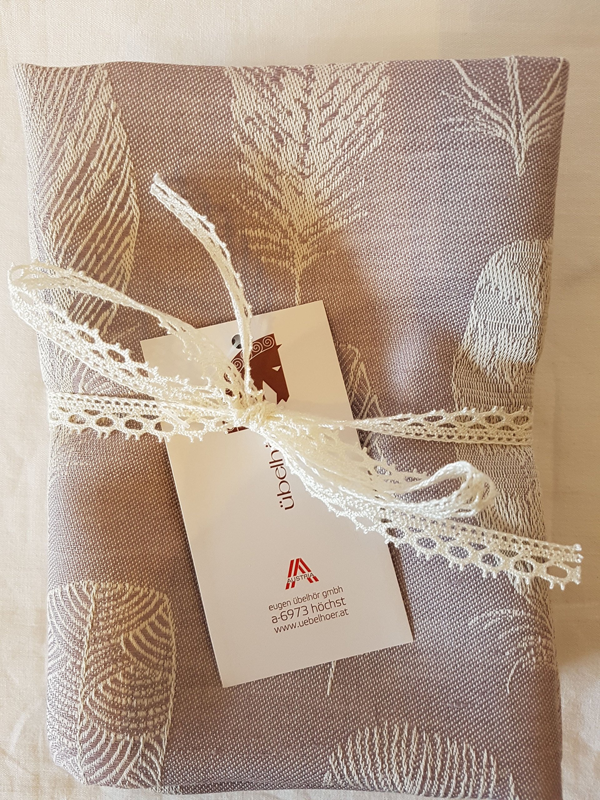 Set di 3 strofinacci in misto lino, 50% lino, 50% cotone, 48 x 70 cm, colore viola