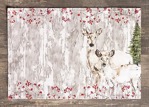 Miniatura 2 de Maison d' Hermine - Juego de 4 manteles individuales, 100% algodón, decorativos, lavables, para regalo, cocina, fiesta, boda, restaurante,