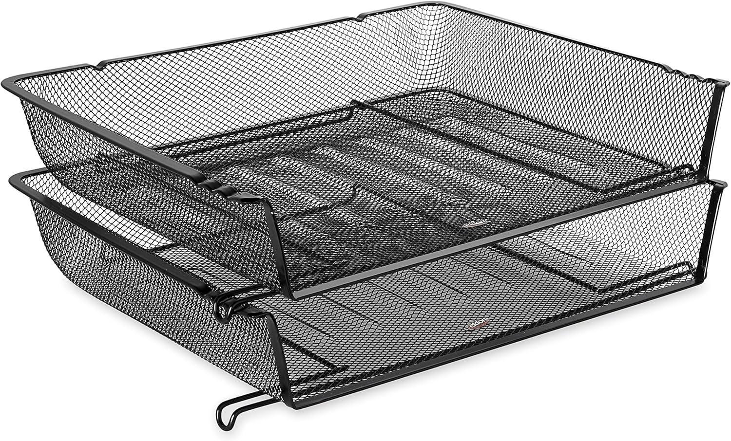 Black Mesh Stackable Letter Tray Organizer
