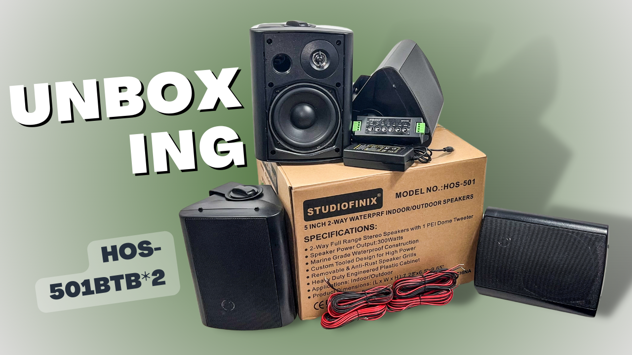 Altoparlanti Rock Bluetooth STUDIOFINIX 8 Pollici - 600W, Impermeabili IPX6, Per Esterni - Grigio (Coppia)