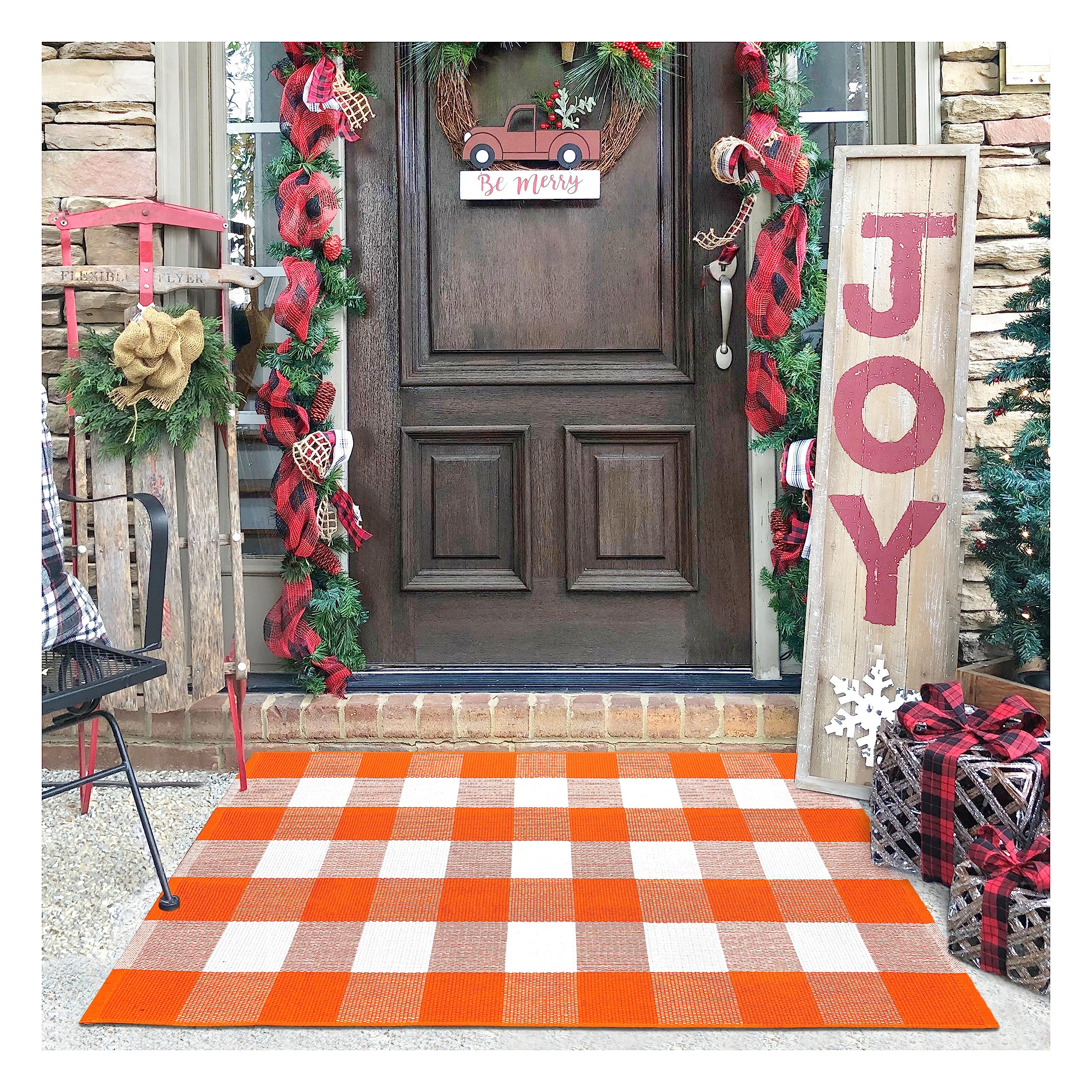 Beige Striped Rug - 3x5ft Washable Front Door Mat -29 Beige Striped Rug - 3x5ft Washable Front Door Mat -29