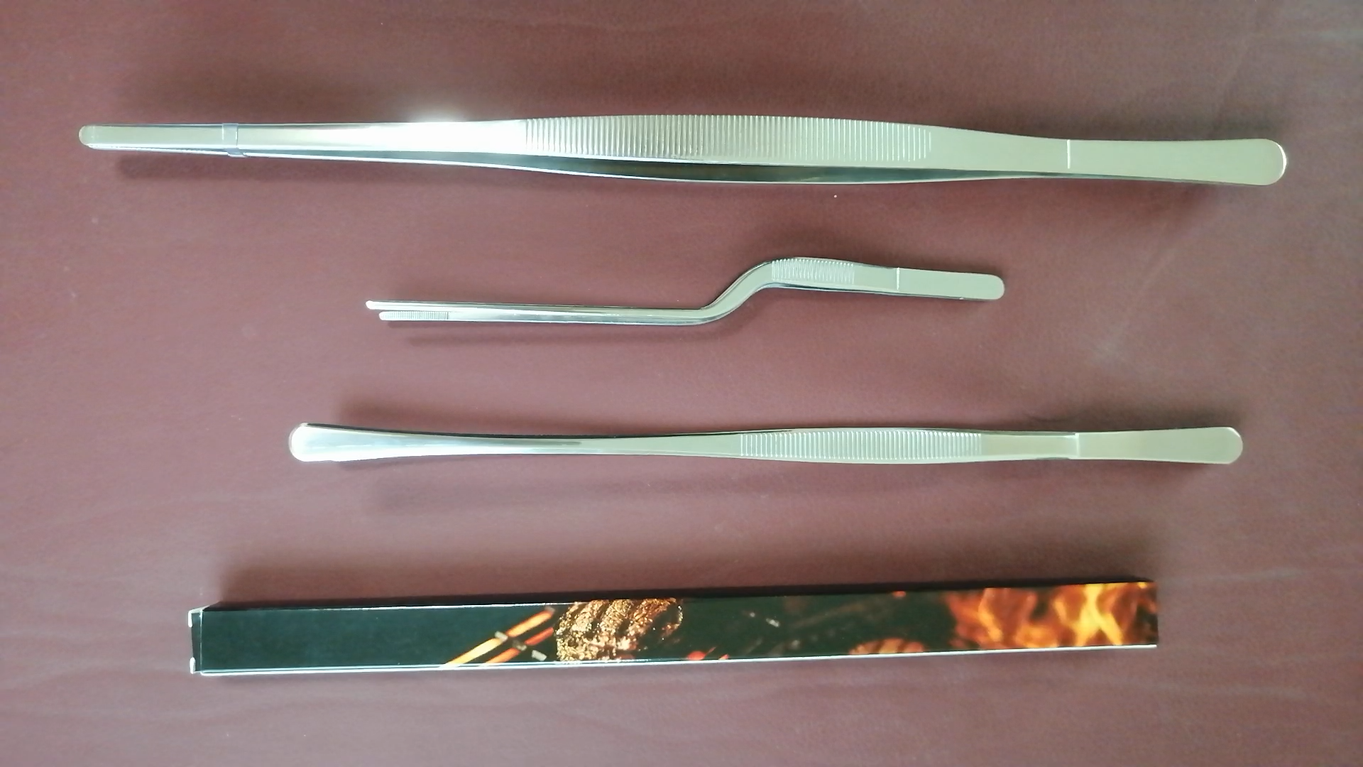 Lisaro Medical Kochpinzette – 40 Cm, Edelstahl Rostfrei, Mit Geriffelter Greiffläche, Für Grill & Küche