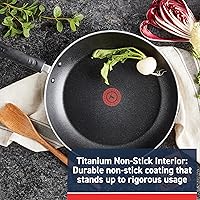 Vista 2 de T-Fal Experience Non Stick Fry Pan w/Lid 10 Inch, Induction, Oven Broiler Safe 400F, Compatible with All Cooktops, Cookware, Deep Frying Pan