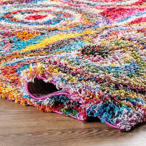 Miniatura 6 de Tapete suave y de felpa con diseño abstracto de círculos geométricos