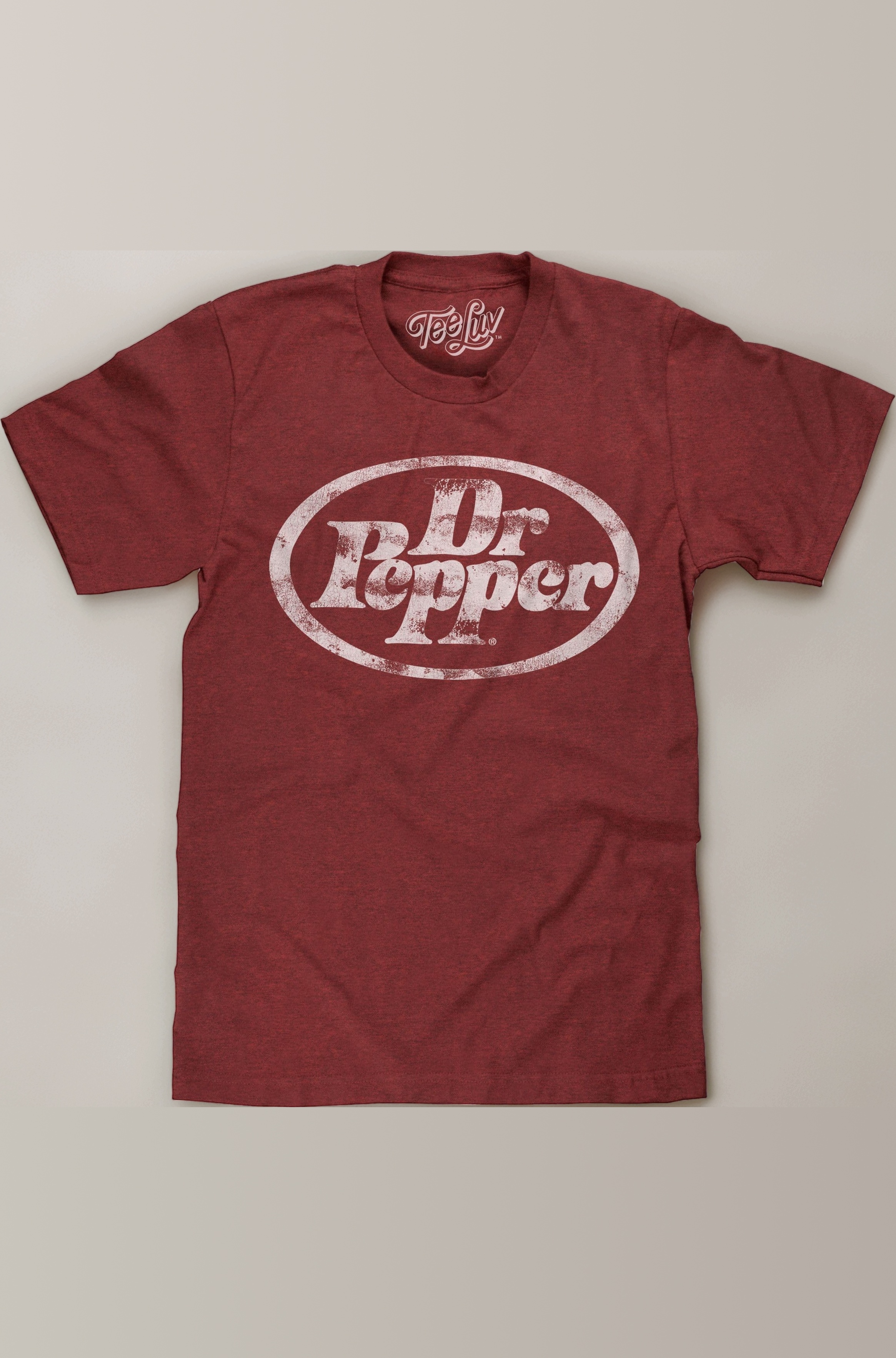 Dr Pepper Licensed Graphic T-Shirt - Distressed Dr Pepper Logo Shirt