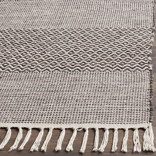 Vista 59 de Safavieh., Algodón, Marfil/Gris Acero