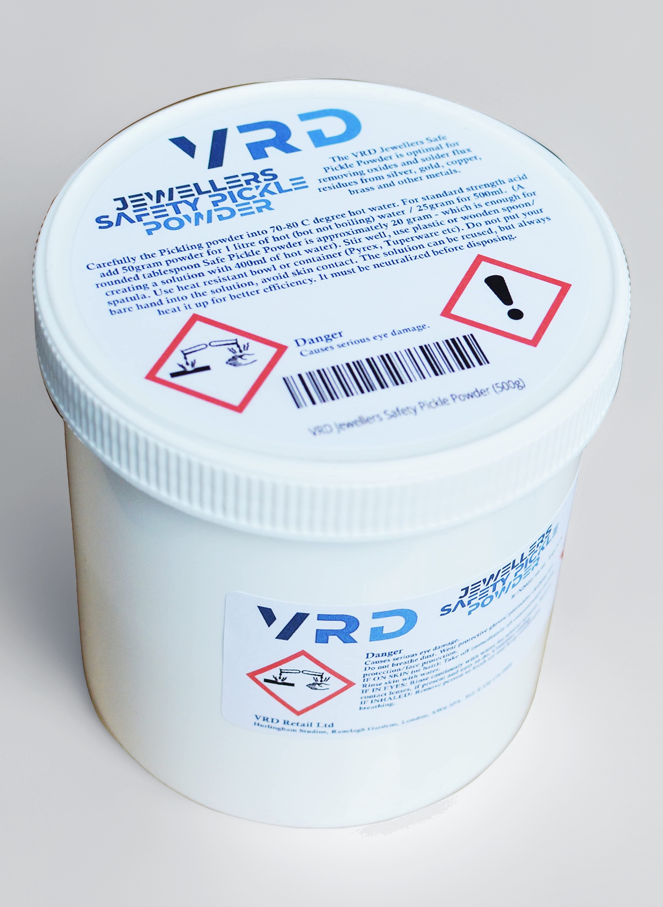 STONEMUSLE Jewellers Safety Pickle Powder - Removes Fire Scale, Oxides and Flux Deposits (500g) - Unisex - Adult - Jewellery Professionals, Advanced Jewellery Makers - White - Medium