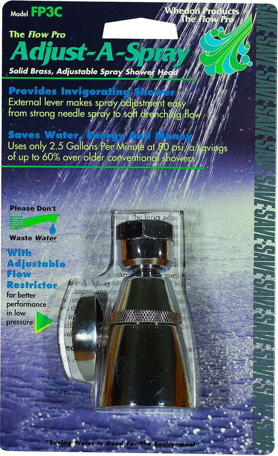 WHEDON PRODUCTS FP3C Brass Shower Head, 1-3/4"