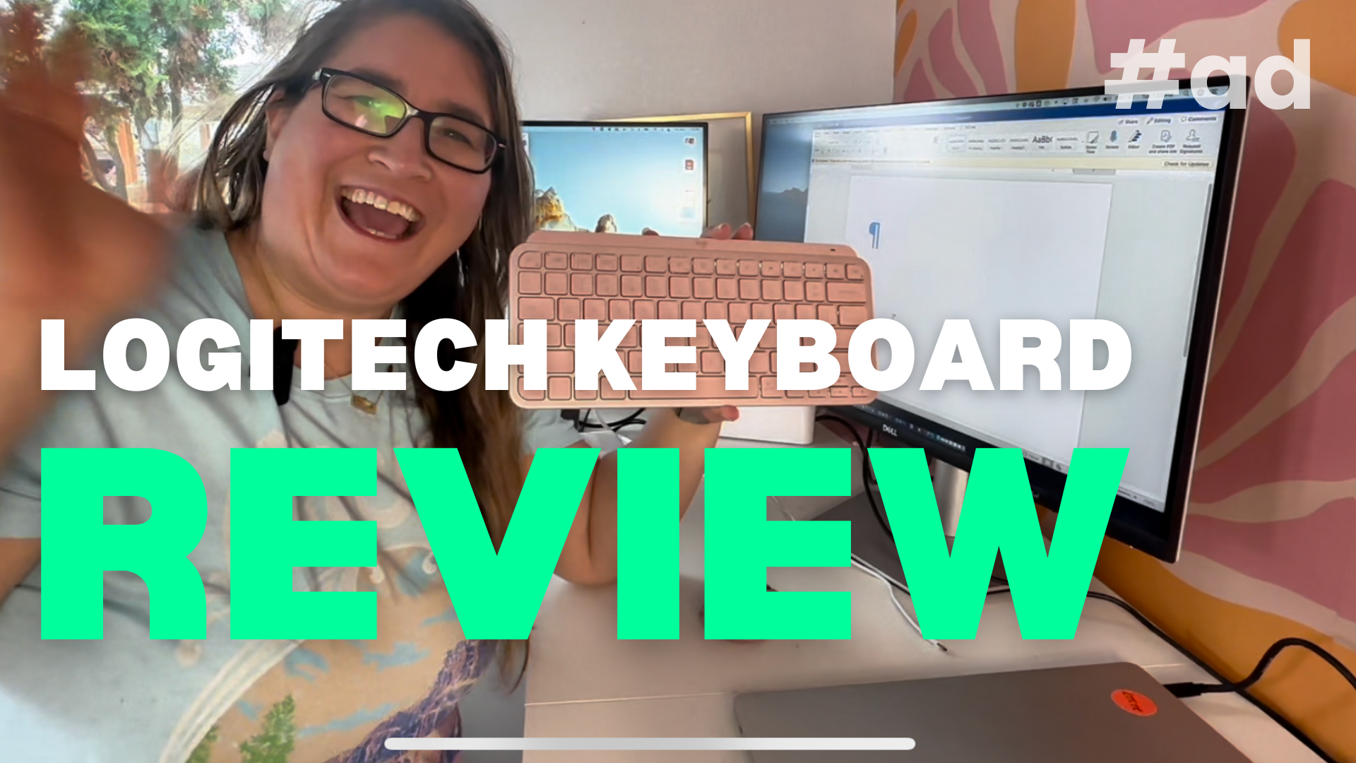 Watch Why I love the Logitech MX Keys Mini Pink Keyboard! on