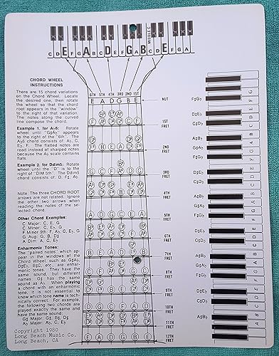 Music Chord Wheel Note Finder Chord Chart