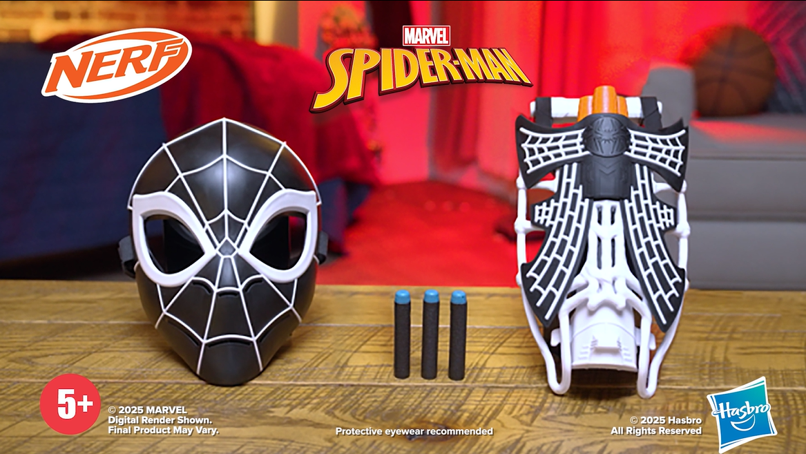 Amazon.com: Spider-Man Marvel Symbiote Tri-Shot Blaster & Mask