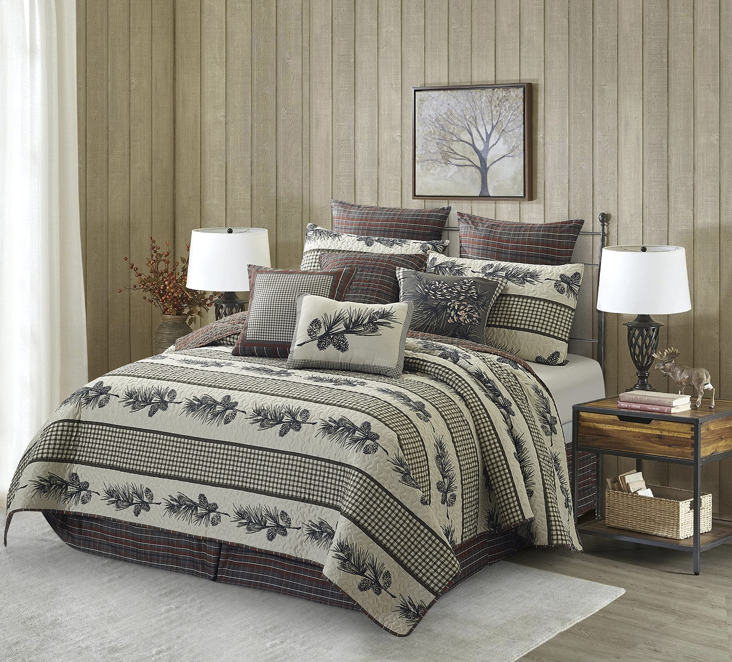 Rustic Prairie Patch 3-Piece Quilted Bedding Set NCU0DQQ0708