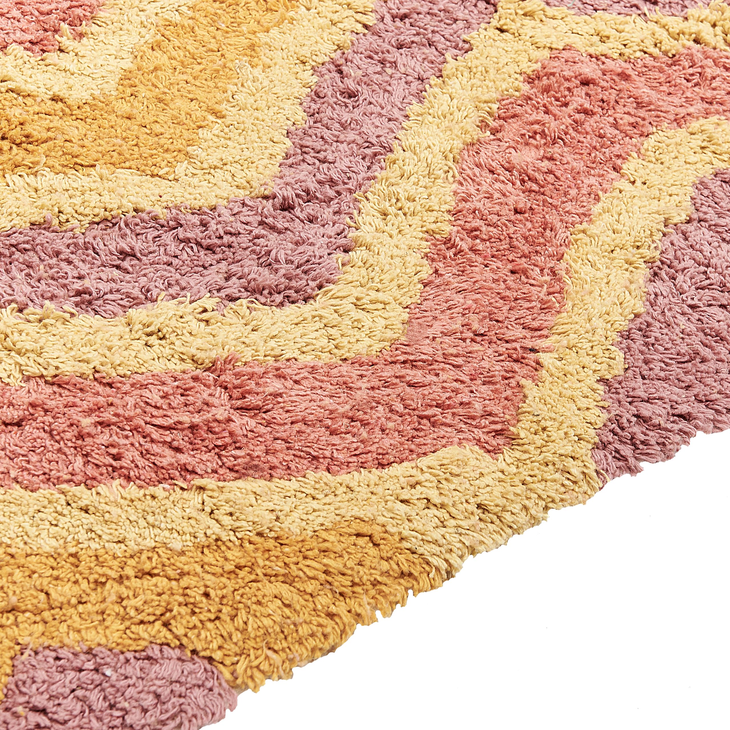 Beliani Teppich Baumwolle mit Muster bunt 140 x 200 cm Boho Canakkale