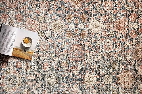 Miniatura 7 de Loloi Saban Collection SAB-03 Azul marinoÓxido 2 pies y 7 pulgadas x 10 pies Alfombra de pasillo