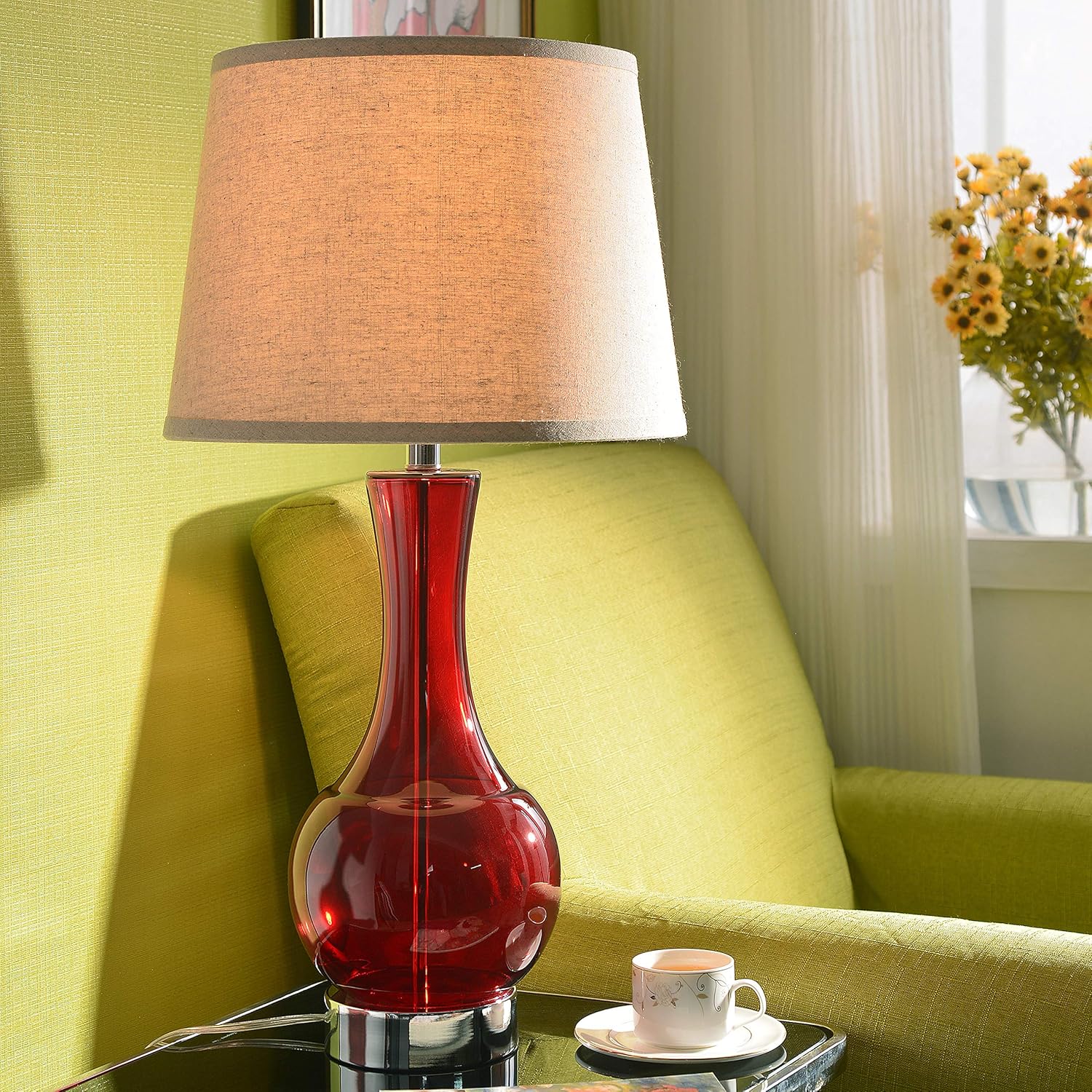 Exсluѕіvе Dіѕсоunt 50% Prісе Kenroy Home 32255RED Decanter Table Lamps, Medium, Red Glass Finish Buу 2 gеt 3 Kenroy Home 32255RED Decanter Table Lamps, Medium, Red Glass Finish