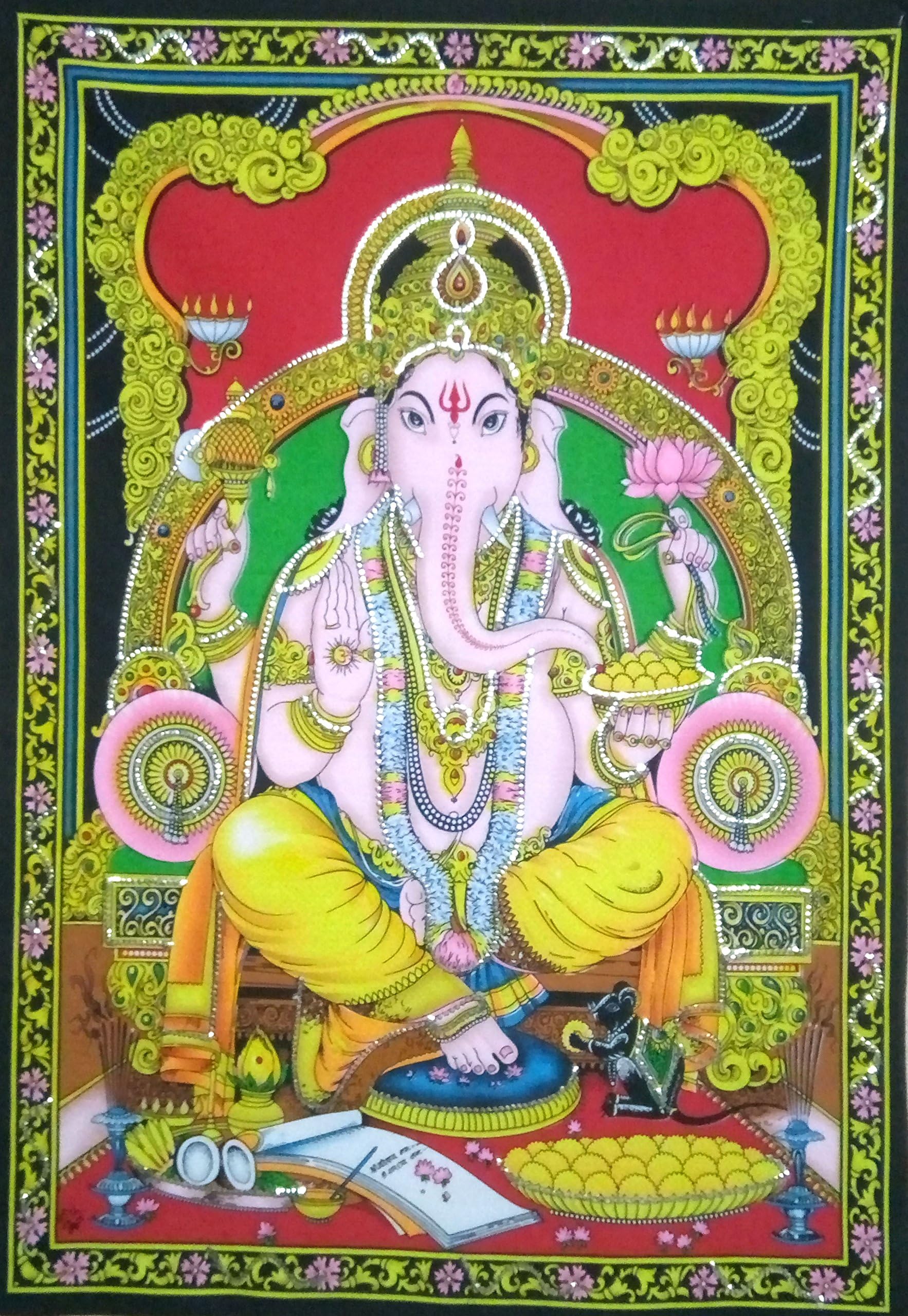 Lord Ganesh 43" X 30" Tapestry