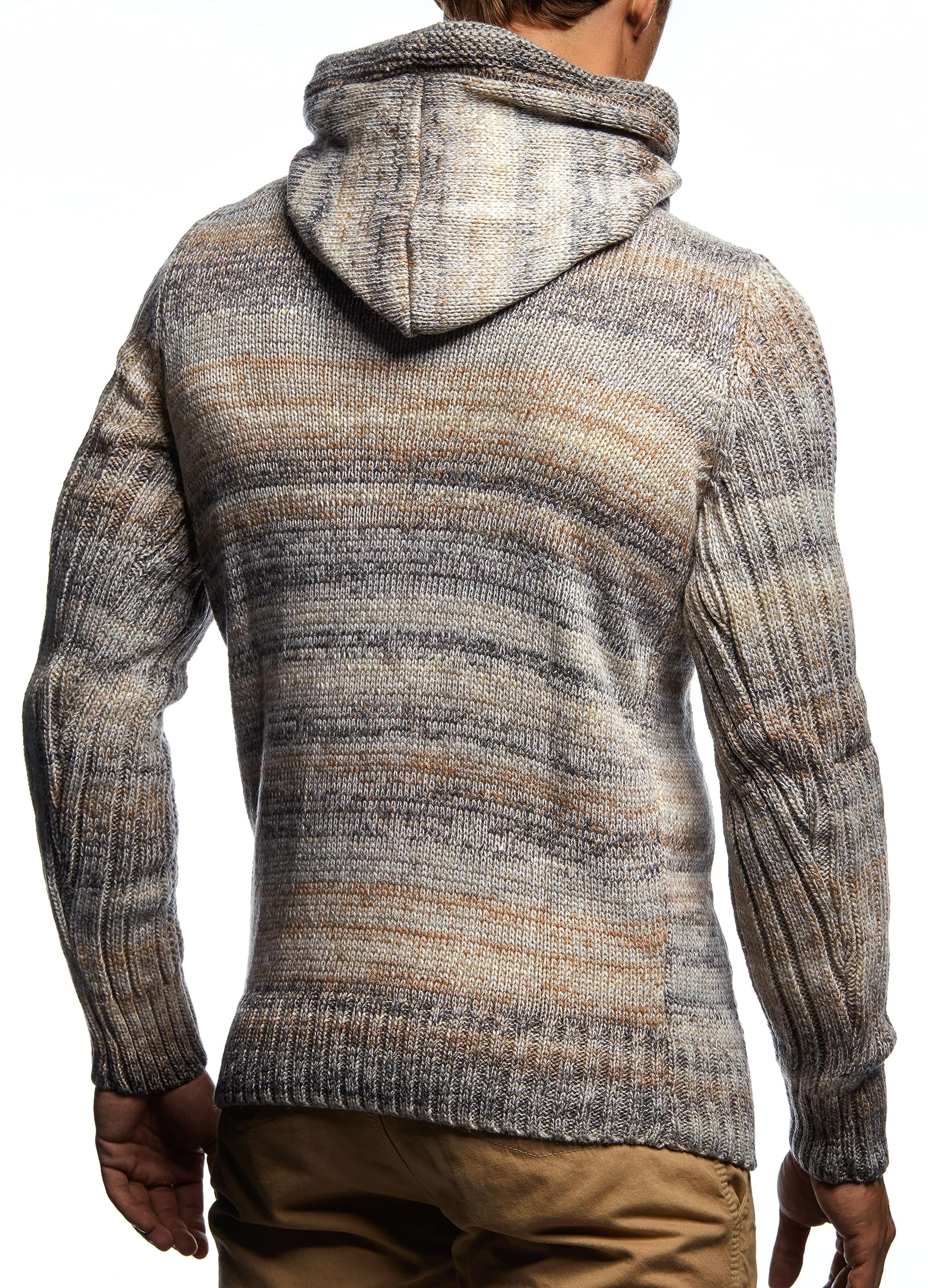 Leif Nelson LN6004 Pull-Over tricoté à Grosses Mailles pour Homme