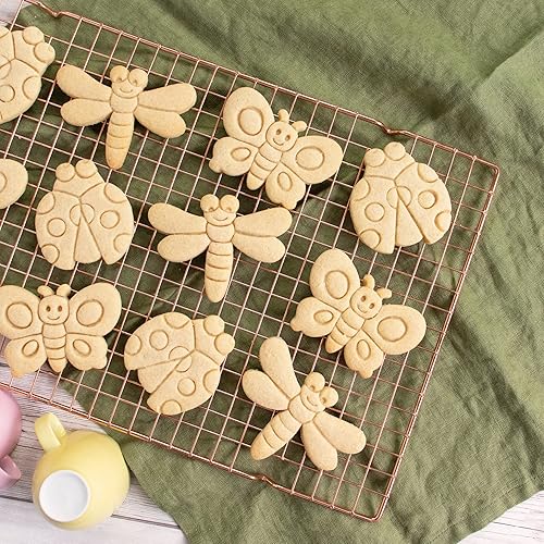 Miniatura 7 de Juego de 3 cortadores de galletas de insectos (diseños mariquita, libélula y mariposa), 3 piezas - Bakerlogy