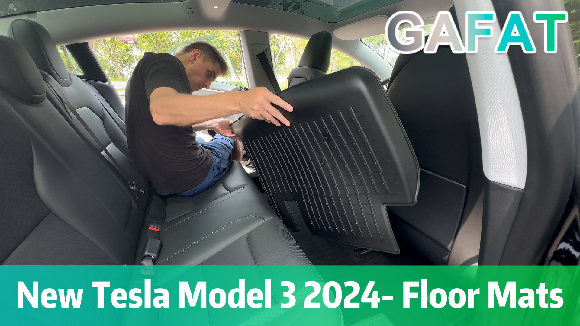 Pack Of 3 GAFAT Tesla Model 3 2024 2025 Boot Mat Front And