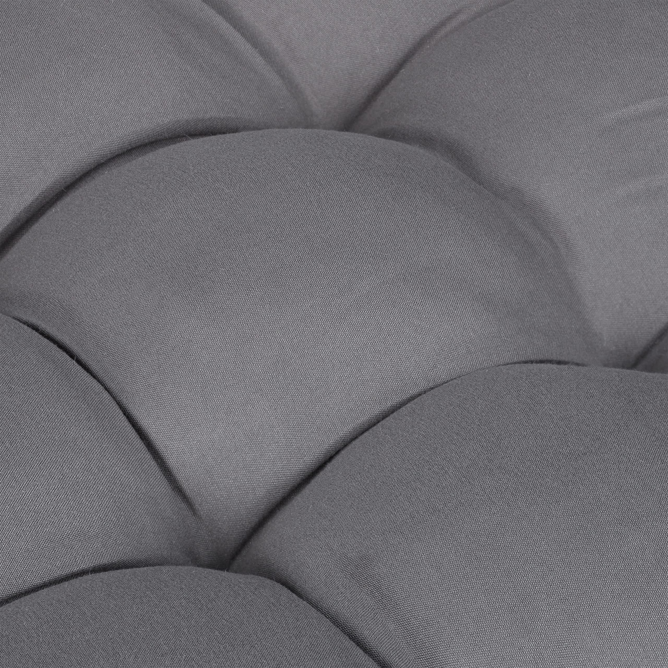 Relaxdays Cojín para Bancos, Respaldo con Lazos para Asientos y Tumbonas Exteriores, 7 x 180 x 50 cm, Poliéster, Gris