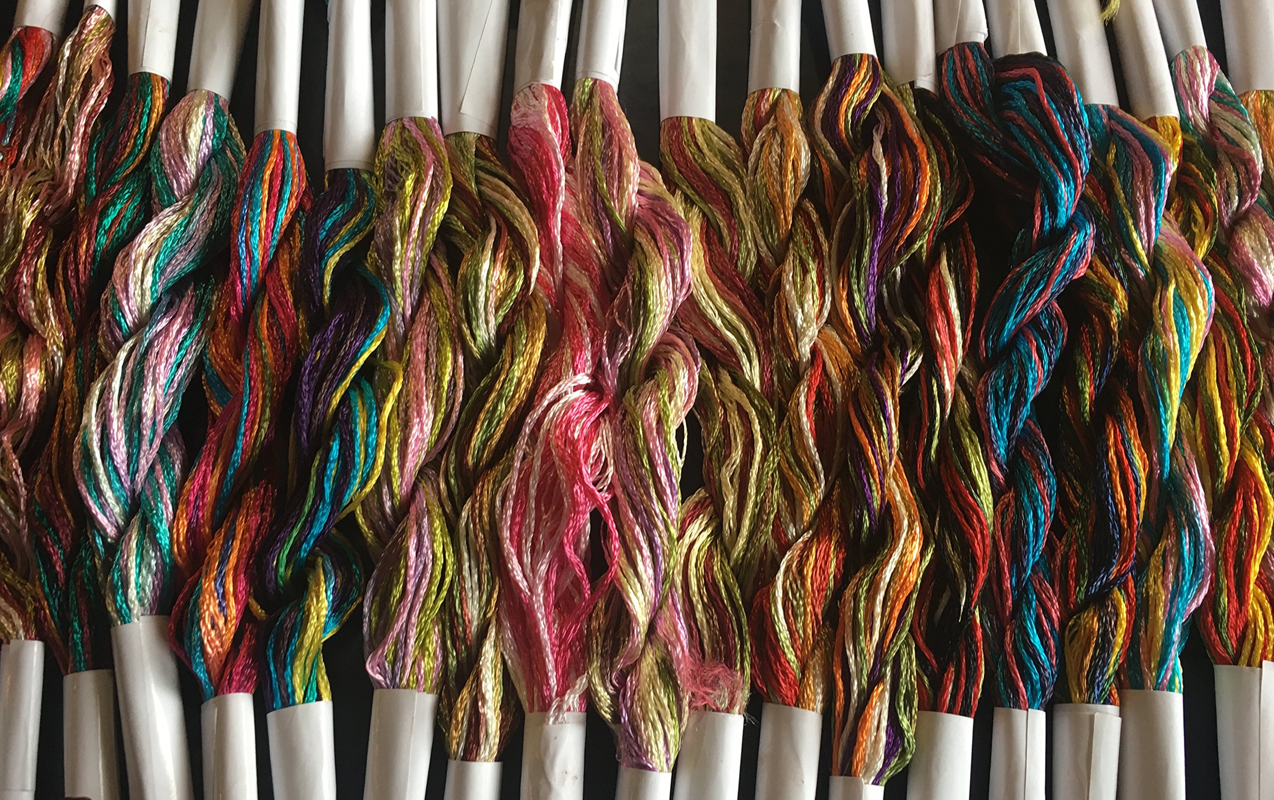Gcs London Multicolor Gcs 20 Skeins Large Silk Stranded Multi Coloured Embroidery Threads