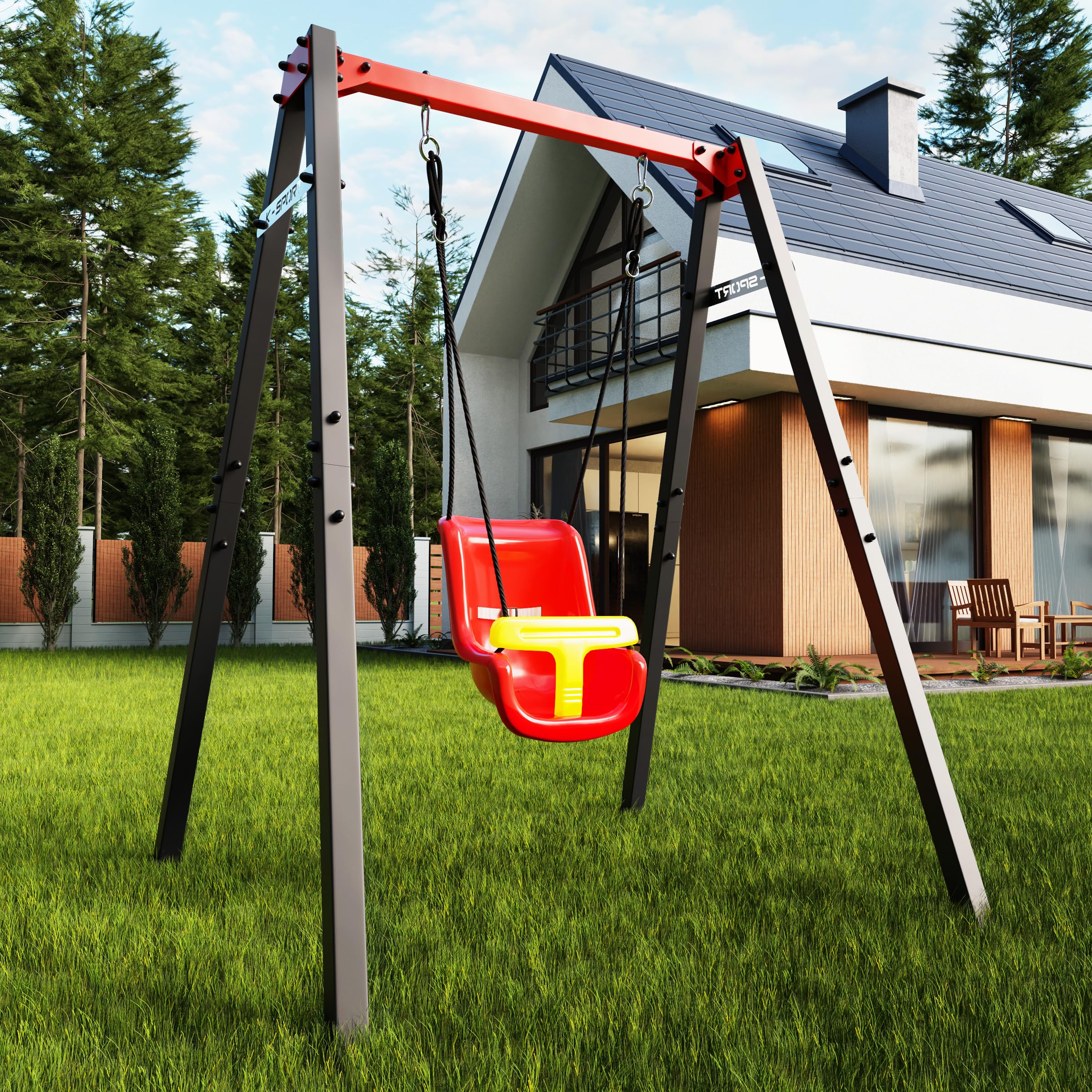 Columpio Jardin Exterior Adultos Columpio Doble Jardín 150 Kg