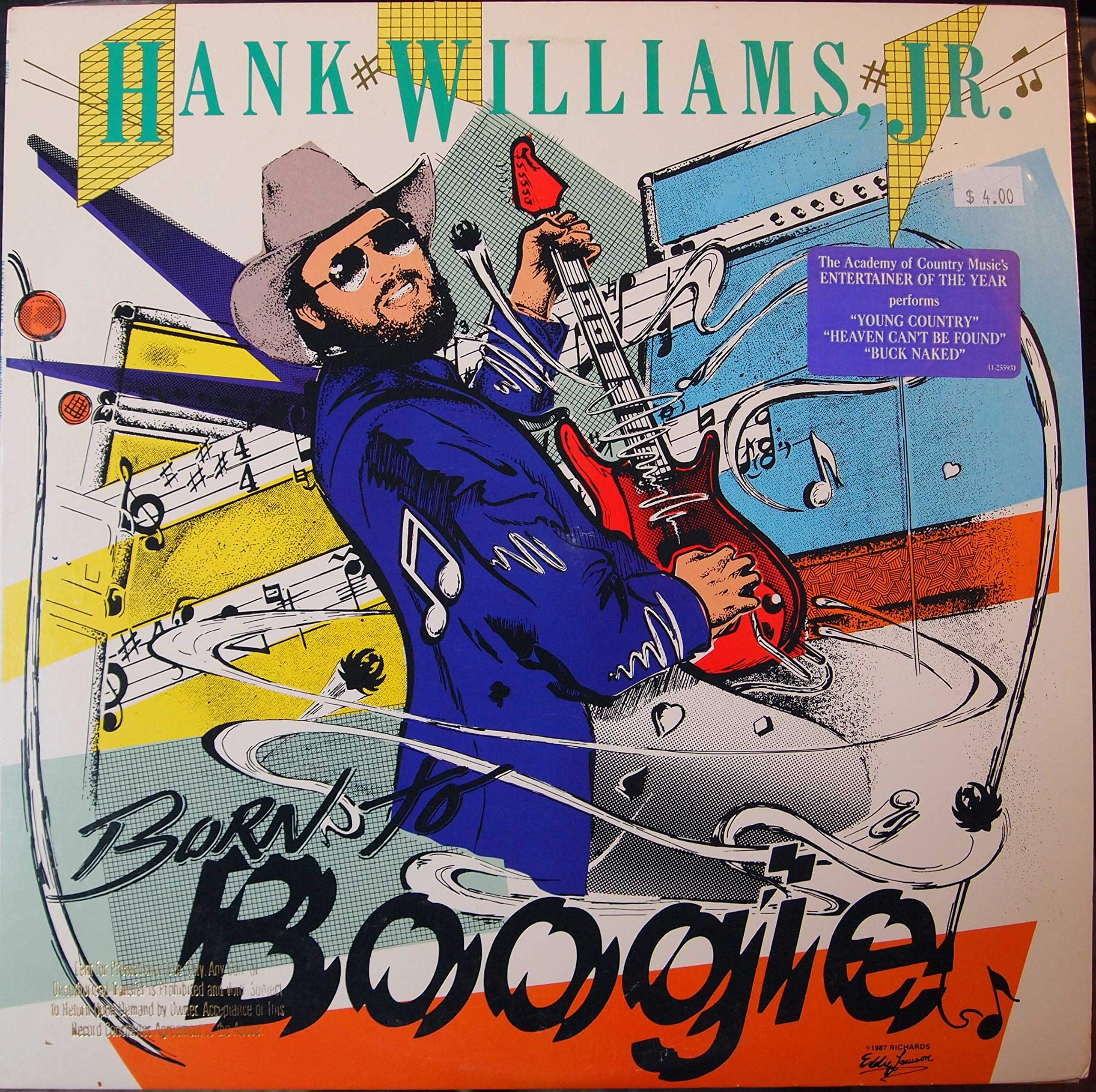 HANK WILLIAMS JR. - born to boogie WB 25593 (LP vinyl record)
