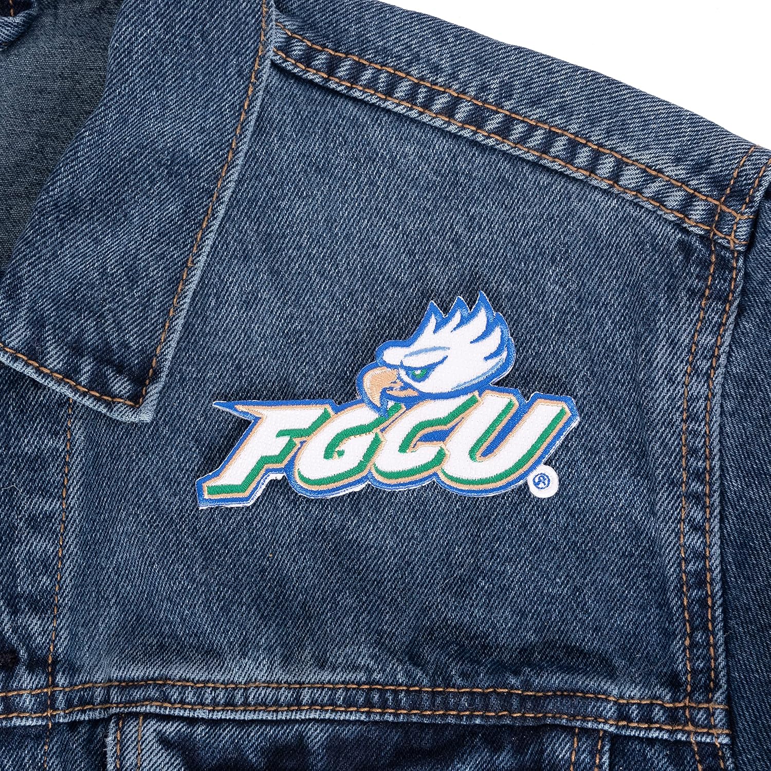 Desert Cactus Florida Gulf Coast University Patch – Embroidered Iron On/Sew On Applique for Blazers, Jackets, Backpacks, Bags, Hats & Tactical Gear – Eagles (Patch - Design A) (Pack of 2)