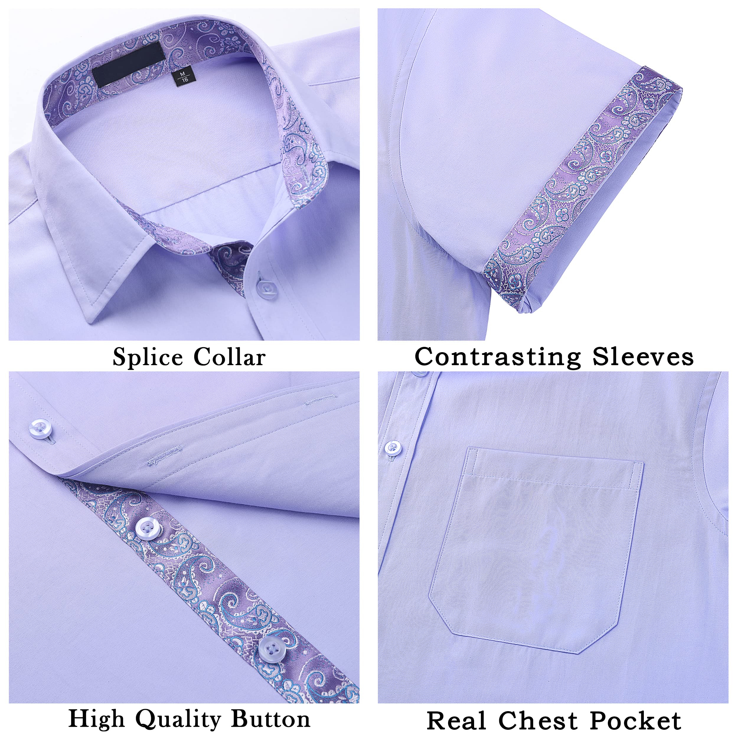 Enlision Camisas para Hombre Manga Corta Casual Camisa de Vestir Formal Camisas Business Camisa Elegante Camisa