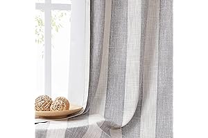 Full Blackout Stripe Window Curtains