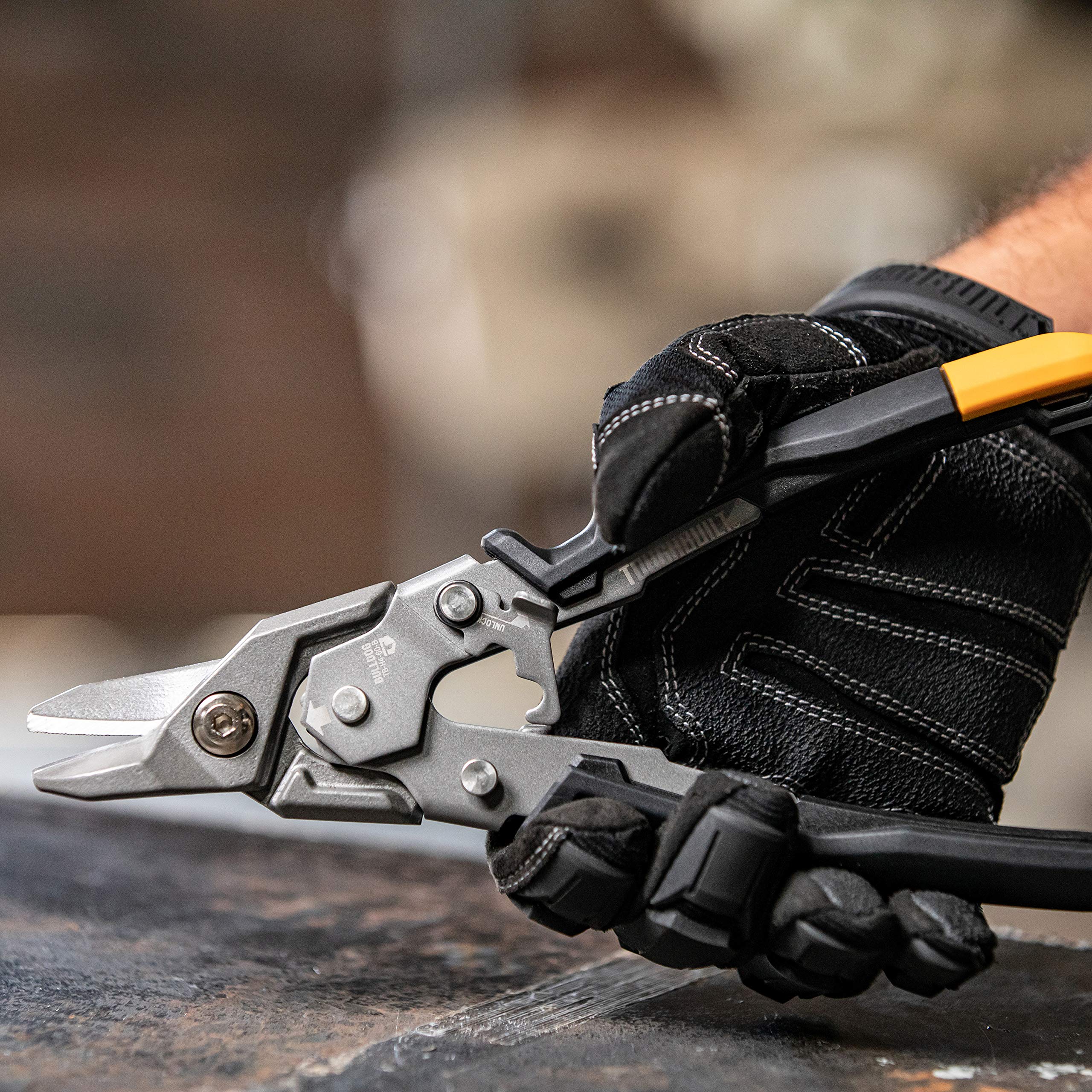 ToughBuilt - Bulldog Cut Luftfahrtschere - Einhandverriegelung - (TB-H4-60-B)