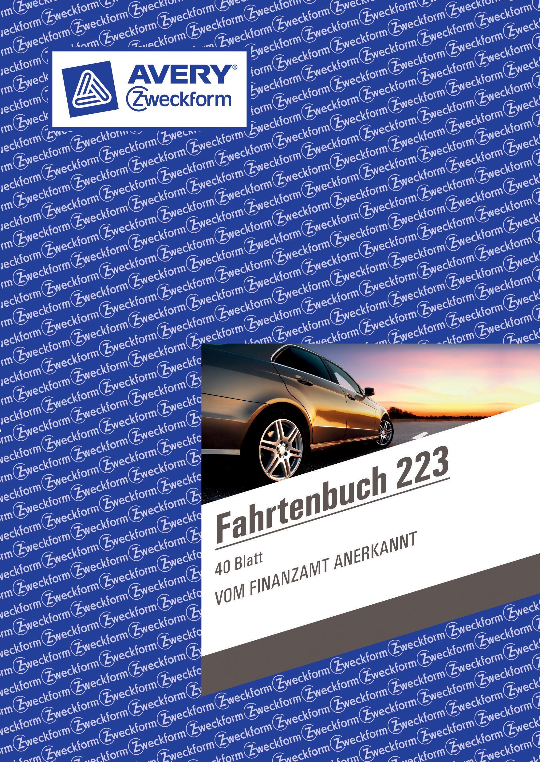 Avery Zweckform 223 Fahrtenbuch, DIN A5, steuerlicher km-Nachweis, 40 Blatt, weiß (4er Pack)