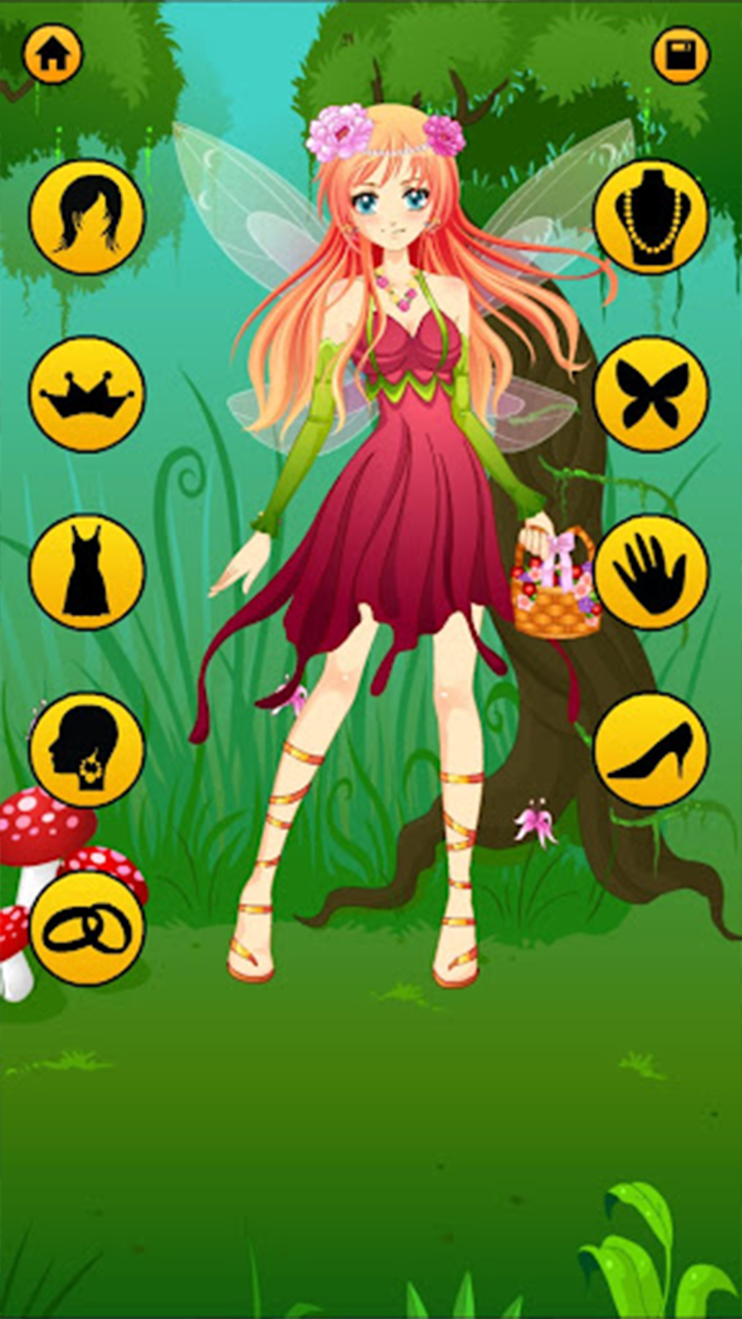 Anime Fantasy Princess Dress up Games for Girls Fashion Makeover App