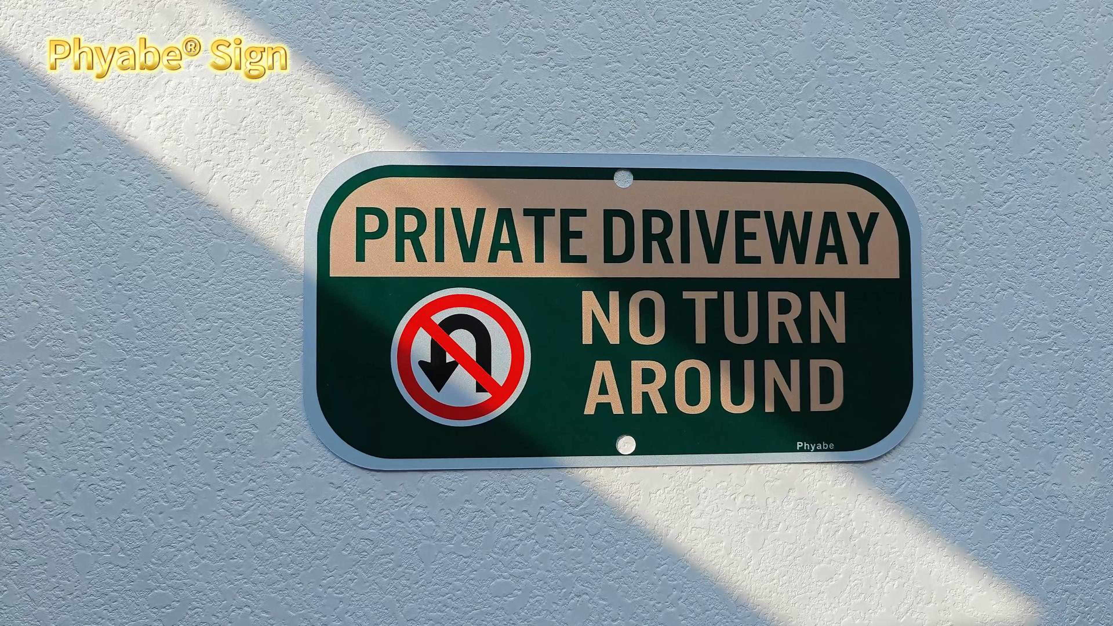 Amazon.com : Phyabe 2 Pack No Turn Around Sign Private driveway