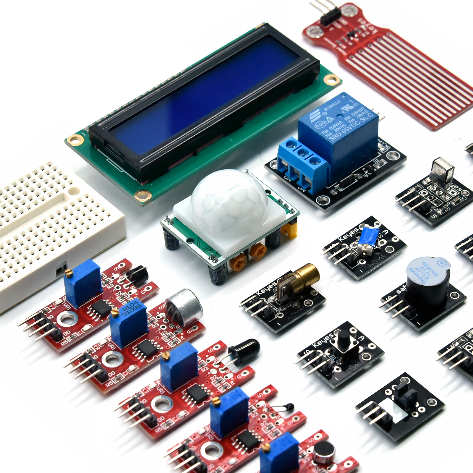 KEYESTUDIO 37 in 1 Sensormodul Kit, kompatibel mit Arduino IDE, Raspberry Pi, elektronisches Starter Kit für Anfänger geeignet
