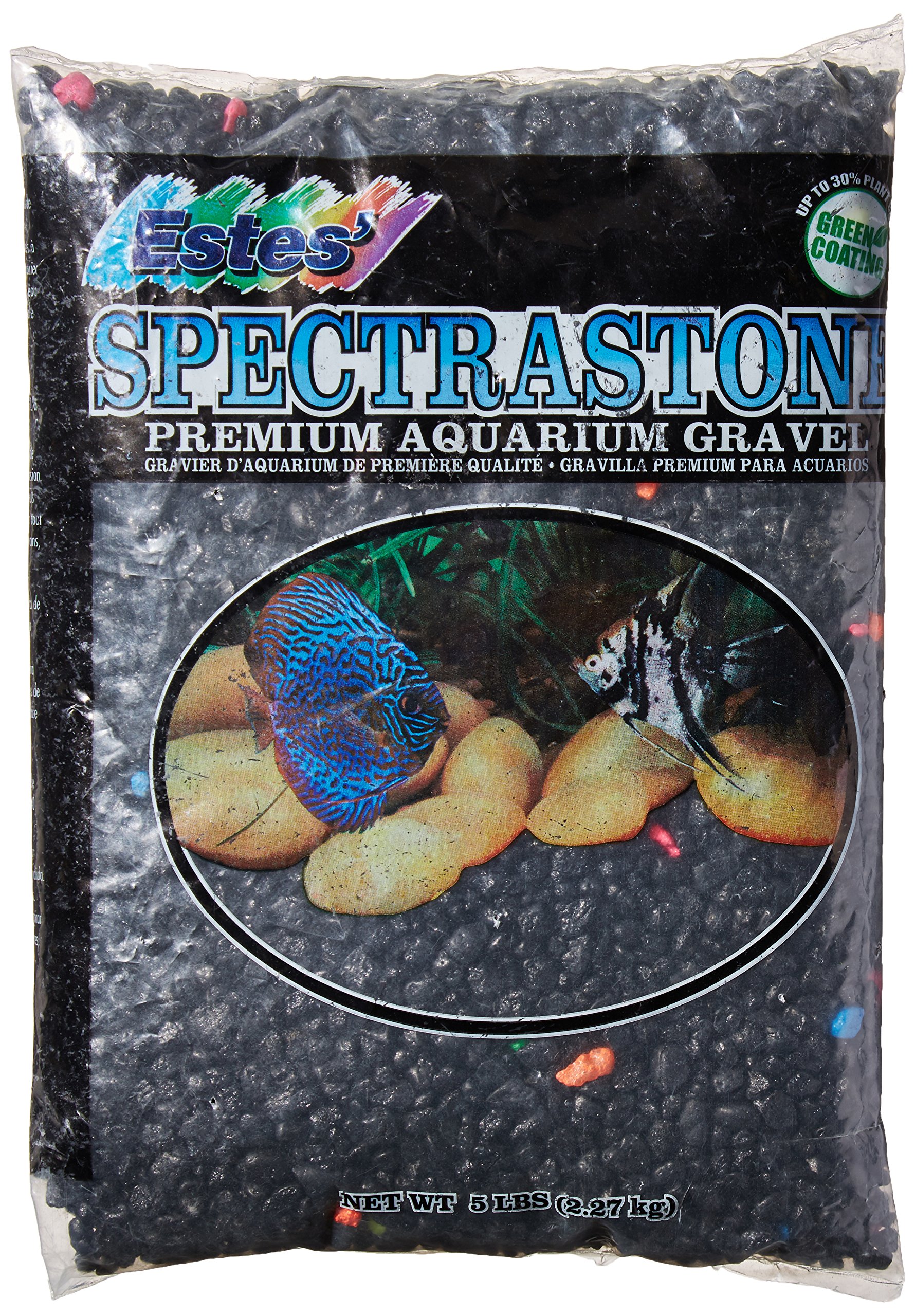 Spectrastone Permaglo Black Lagoon for Freshwater Aquariums, 5-Pound Bag