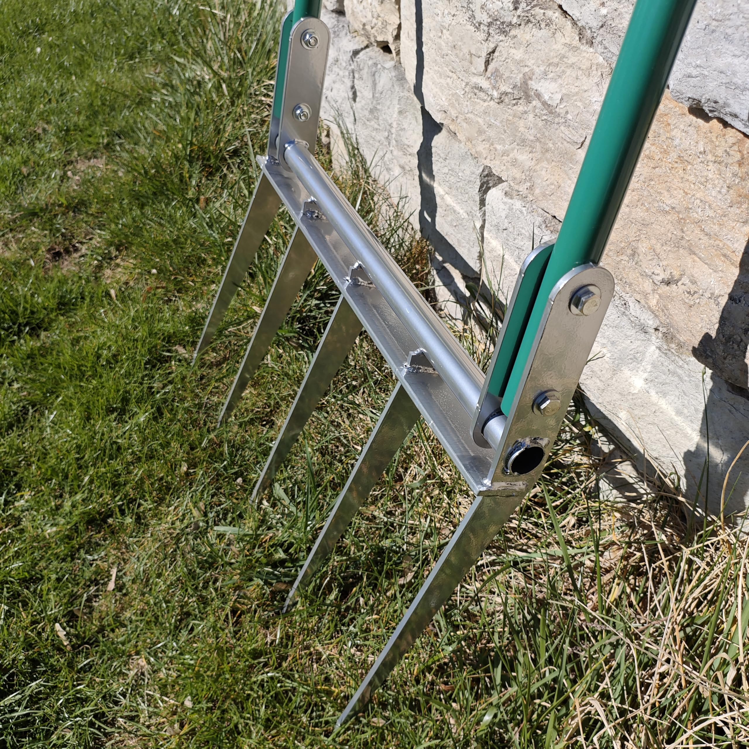Forcella professionale Broadfork Forke – ideale per allentare e riordinare profondamente – Larghezza di lavoro 50 cm – Lunghezza denti 30 cm